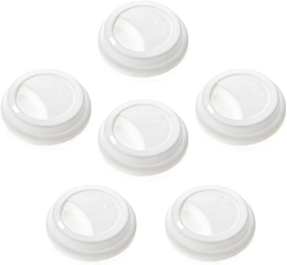 Couvercles de tasse à couvercle en silicone 6 PCS, couvercles de tasse à café réutilisablescoffee (4-D-W)