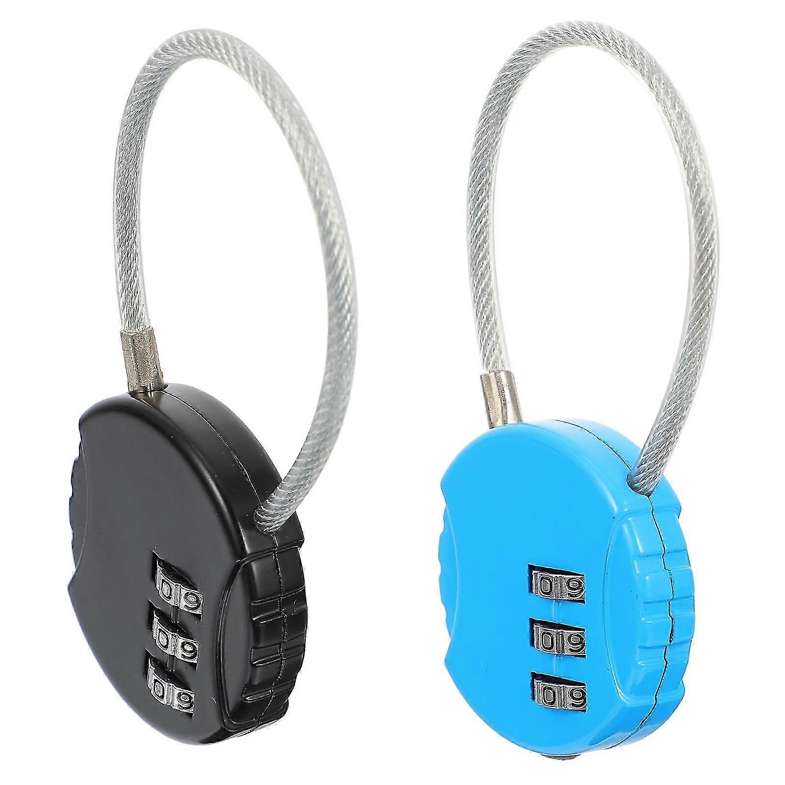2pcs Combination Padlock Durable Prime Premium Sturdy Tool Padlock For School Bag