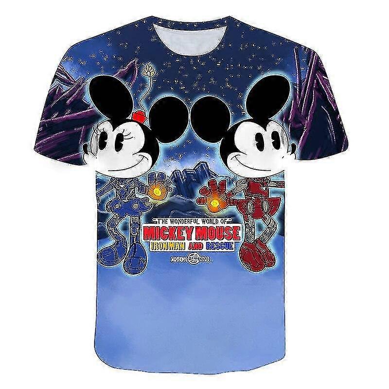 Mickey Mouse Short Sleeve 3d Print T-shirt - 2 High Quality