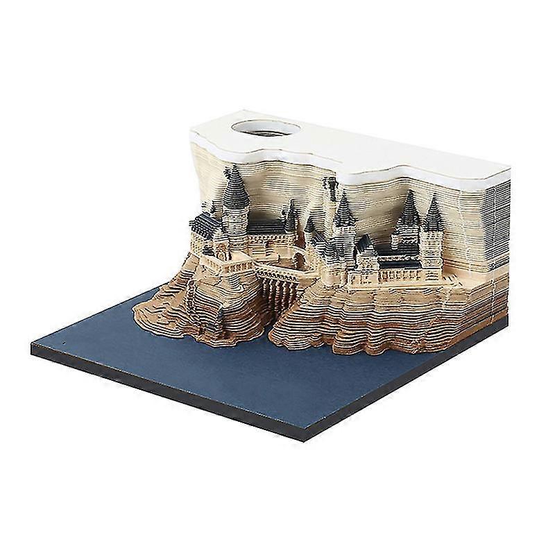 Desk Calendar With LED Lights, 2024 Calendar Memo Pad, Creative Desk Calendar DIY Notes Notepad, 3D Art Calendar Paper Carving