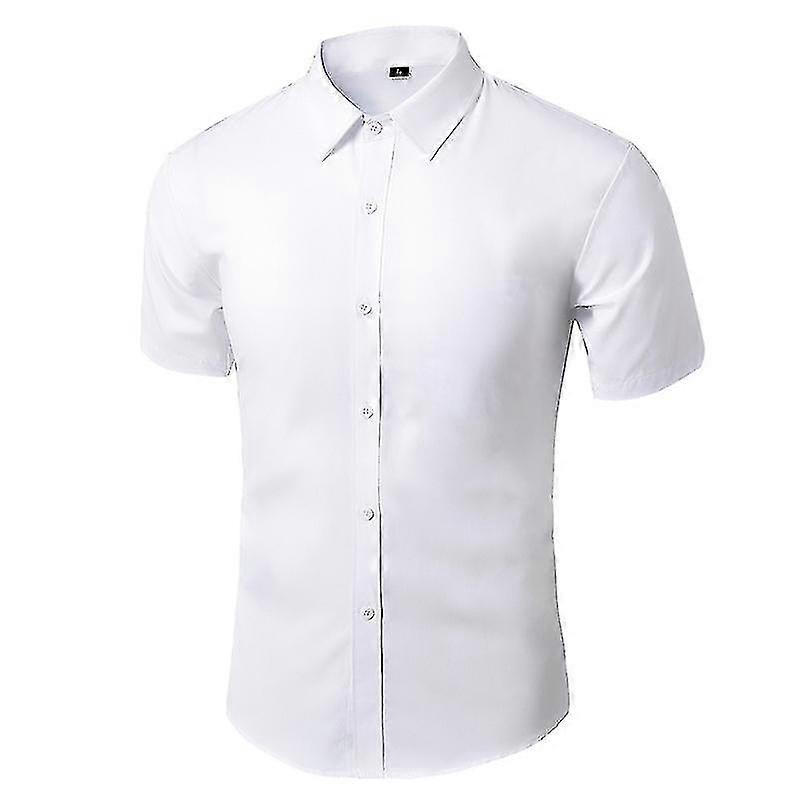 Herren Kurzarm Hemd Einfarbige Button Down Sommerhemden