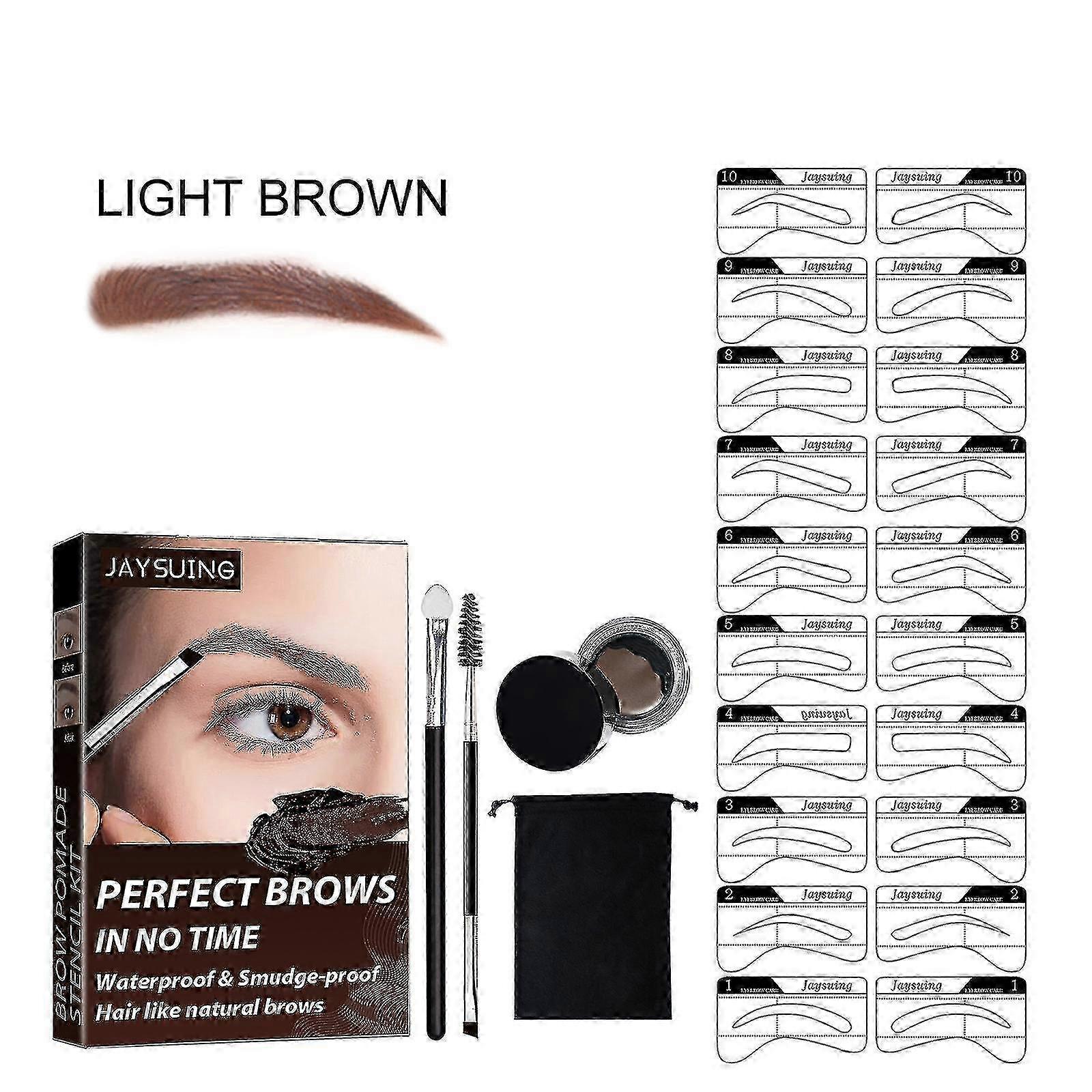 Jaysuing Eyebrow Cream Set With Eyebrow Brush, Self-coloring, Waterproof, Long-lasting, Not Easy To Take Off Makeup, Not Easy To Smudge Eyebrow Cream