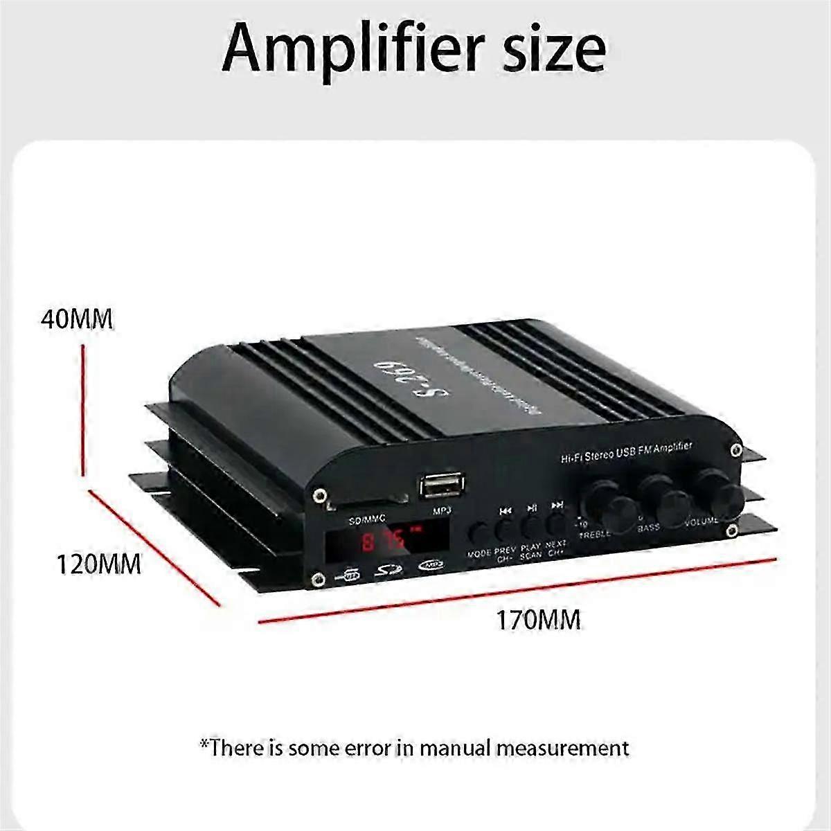 S-269 4x400w 4.0ch μίνι ενισχυτής ισχύος Ενισχυτής ήχου καραόκε Home Theater ενισχυτές Home Car Wireless Amplifier EU Plug