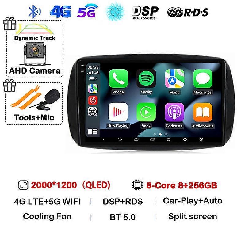 Android13 Carplay Auto For Mercedes Benz Smart 453 Fortwo 2014 2015 2016 2017 2018 -2020 Multimedia Car Radio Player Wifi Stereo