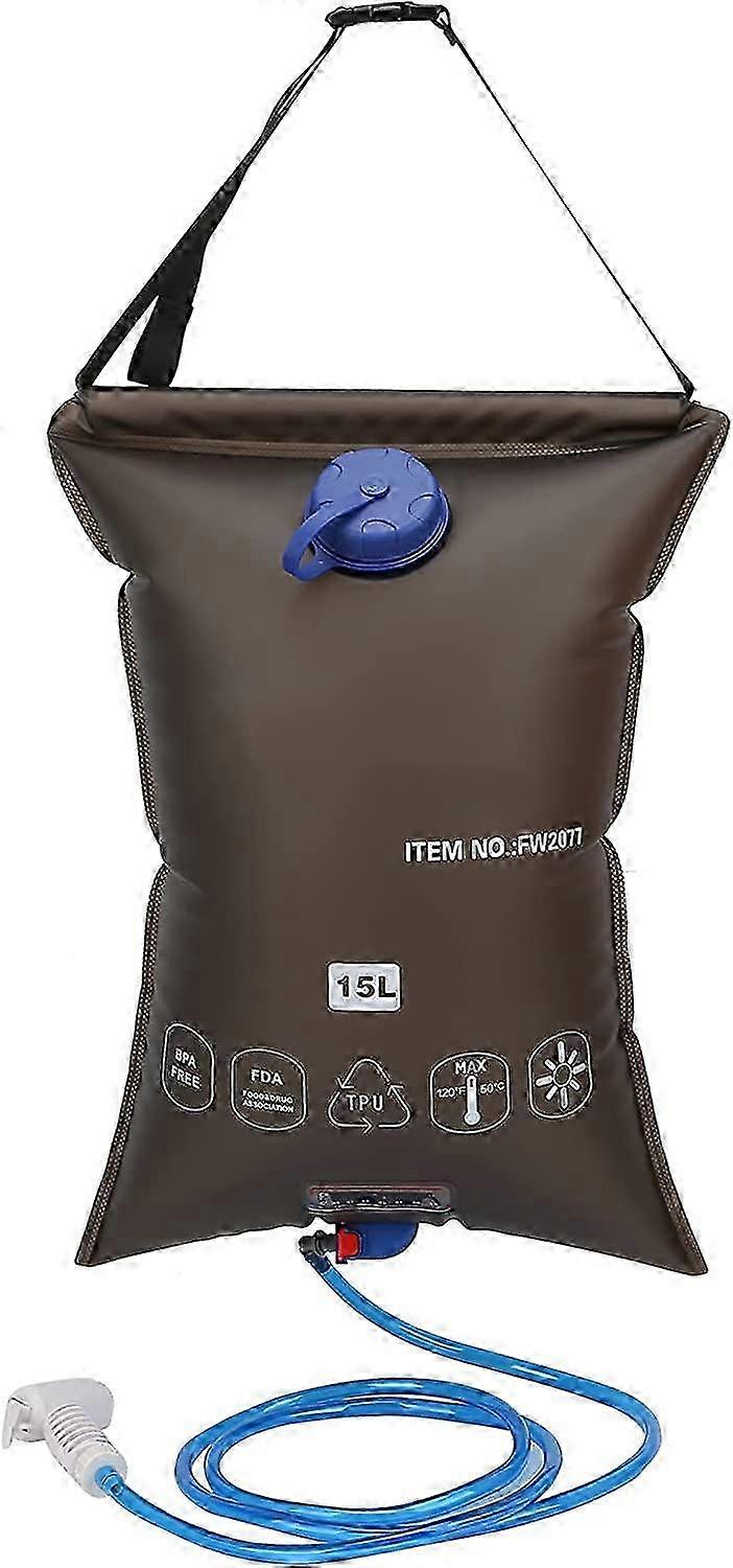 Portable Foldable Solar Shower 15L for Camping Beach Swimming