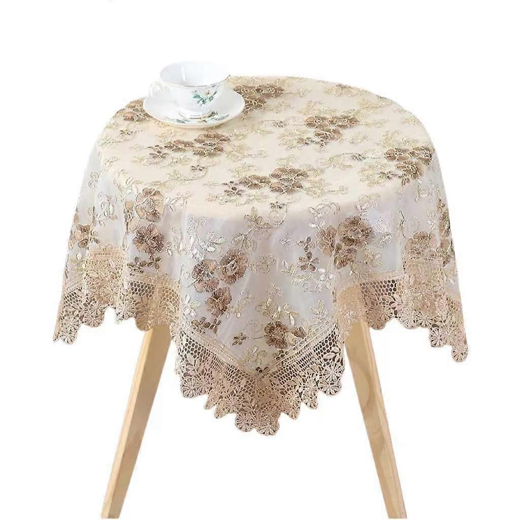 Embroidered Tablecloth Lace Light Luxury Dining Tablecloth Wear-resistant Coffee Table Cloth Decorative and Beautifying Tablecloth Tablecloth150*300cm