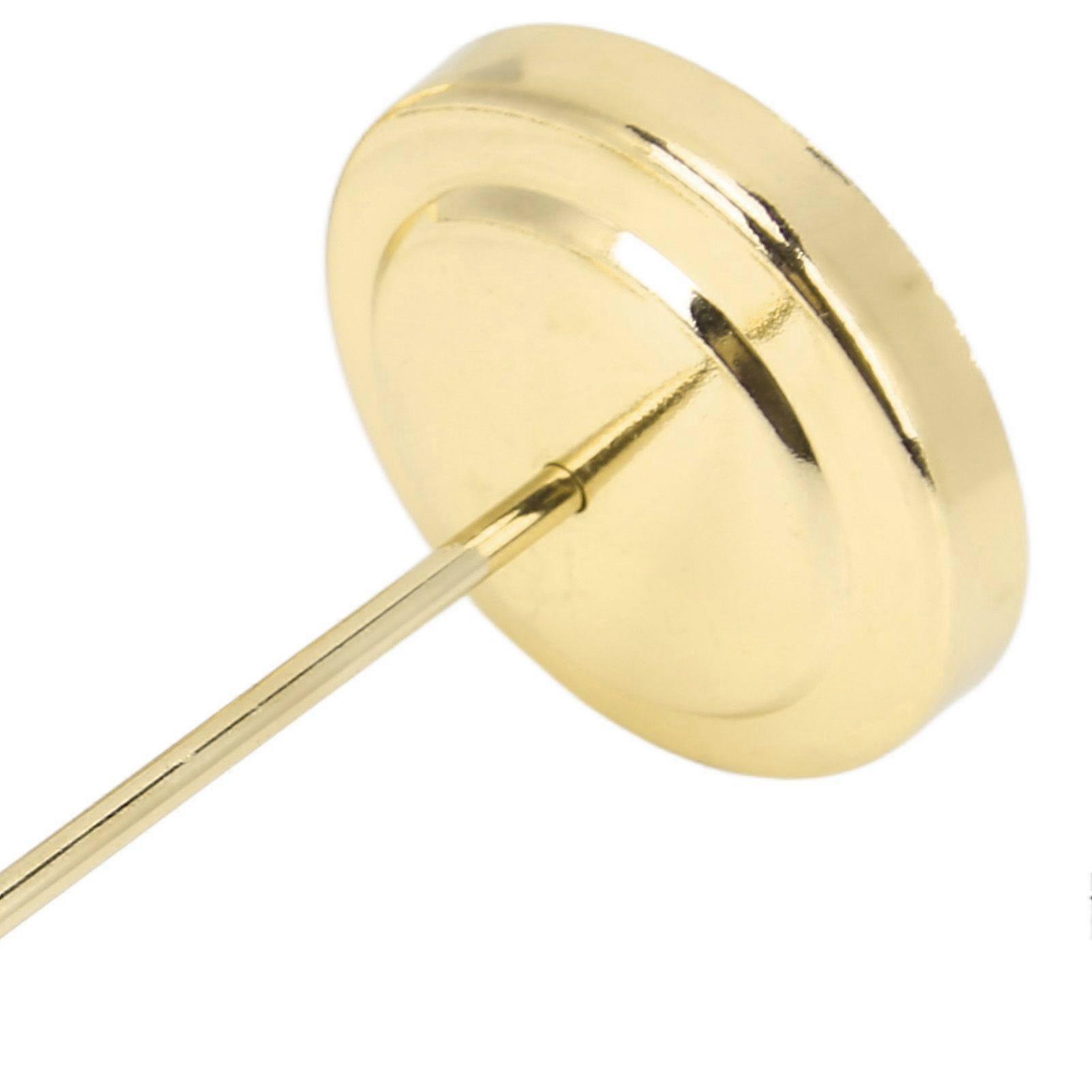 2Pcs Table Number Holder Round Metal Steady Semicircle Convex Design Electroplating Technology Photo HolderGold