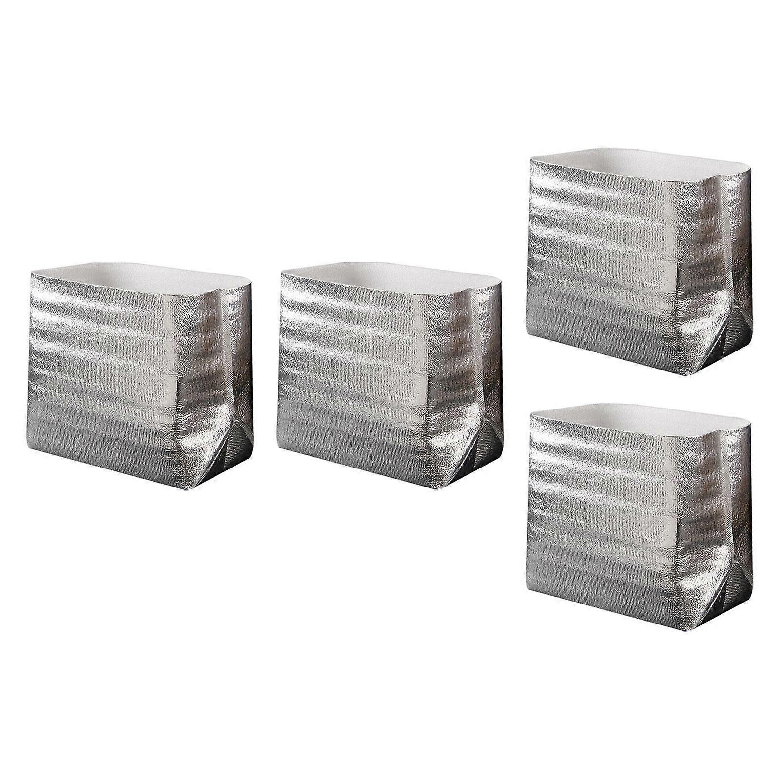 4 Pieces Foil Insulation Bags Package Liners for Packing Frozen and Hot Food 54x39x50cm