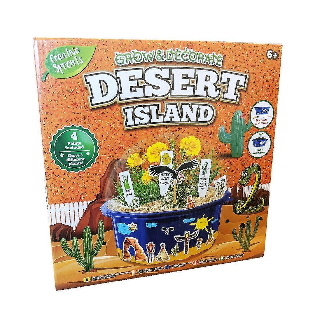 Creative kapusty rosną i Malowanie ogrodu Desert Island