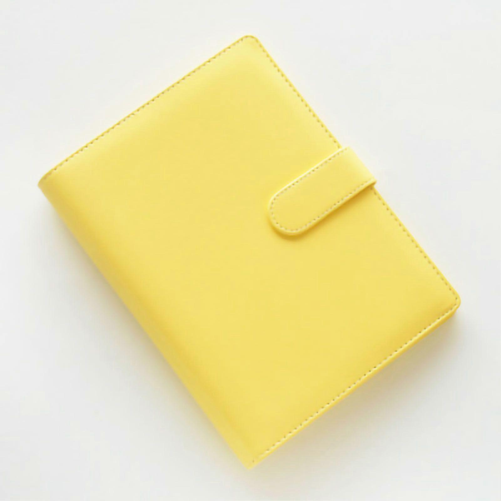 Notebook Simple Thickened Soft Paper Macaron Color Notepad Loose Leaf Notebook Hand Book Gift A6 Yellow