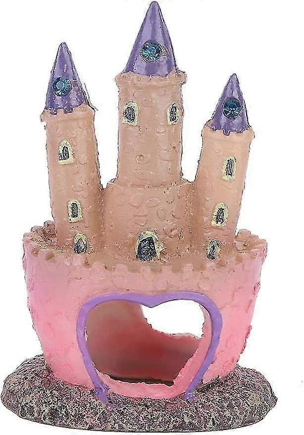 Pssopp Aquarium Harz Schloss Ornamente Aquariendekoration Cartoon Schloss Form Landschaft Dekoration Aquarium Knstliche Simulation Schloss Dekor,5385