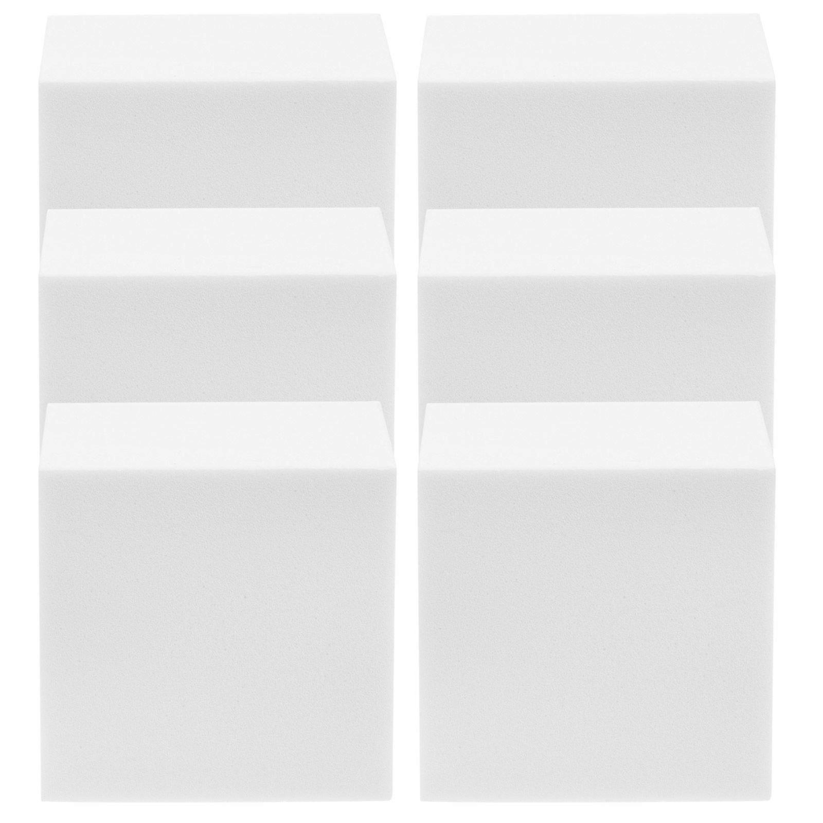 6Pcs Smooth Blank Foam Cube Unpainted Blank Cube DIY Craft Decoration Cube Blank Cube