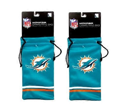 Miami Dolphins NFL Microfiber Glasses Bag 2 Pack
