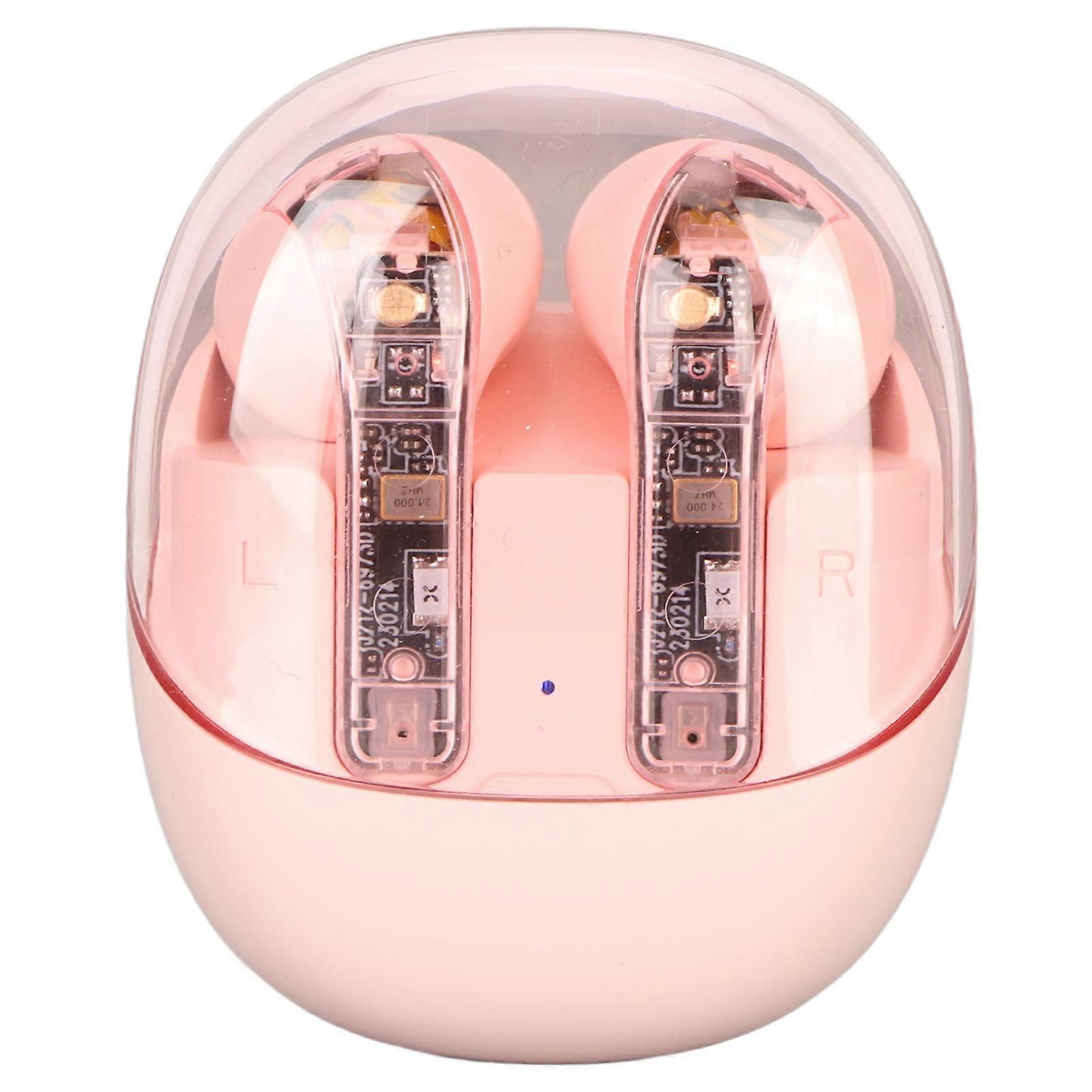 Language Translator Earbuds Support 144 Online Languages Bluetooth 5.3 Translator Earphones Wireless Translator Device Pink