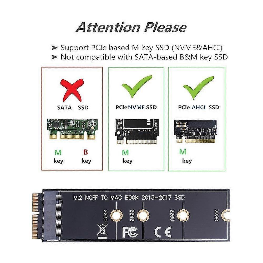 Adapter Card To Connect MSATA SSD To Standard SATA For MacBook Pro A1398 (2013)