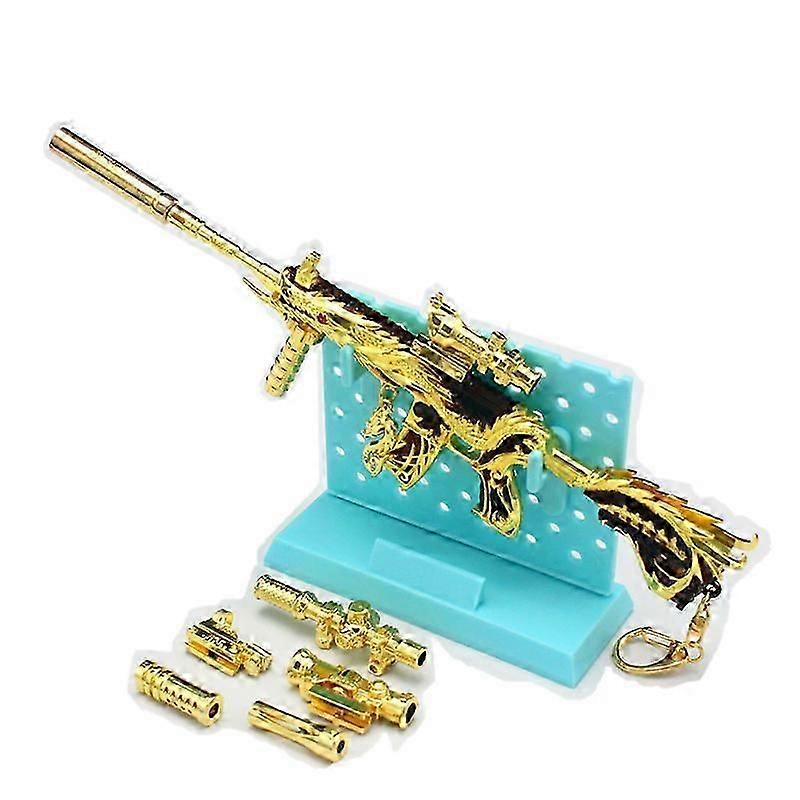 PUBG CF Gun Keychain Kit Alloy Keyring Game Gun Assembly Model Ornaments Kids Toys