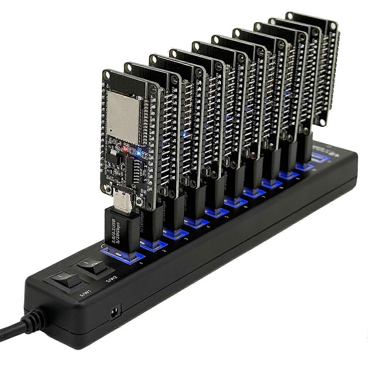 NerdMiner Hub 550KH/S Solo Lottery Miner 10x55K Miner Combo Kit Bitcoin BTC  Miner Asic Mining