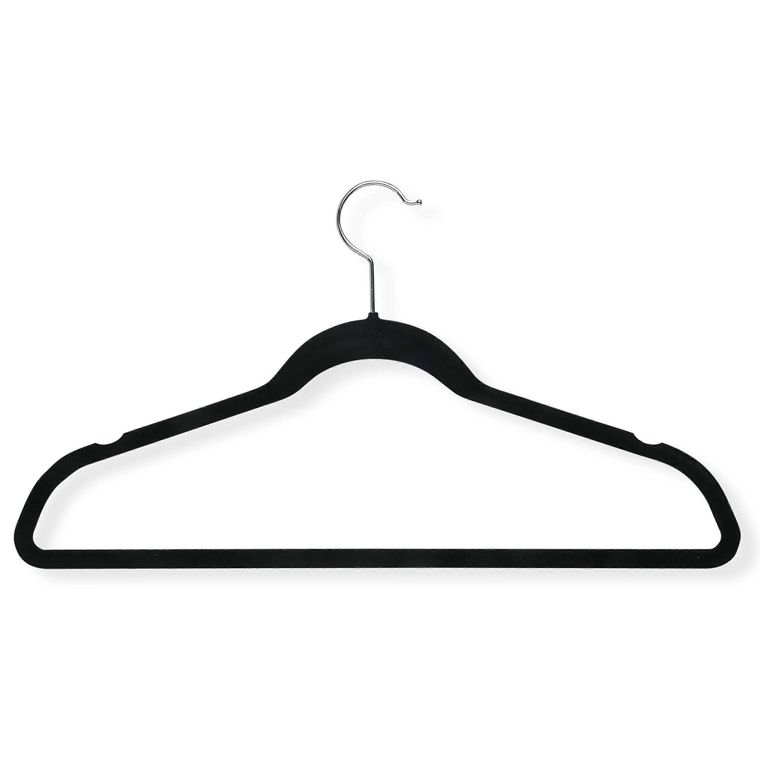 50 Pack Thin Non-Slip Velvet Hangers for Closet Organization, Space-Saving Design, Durable Material, Gray Color