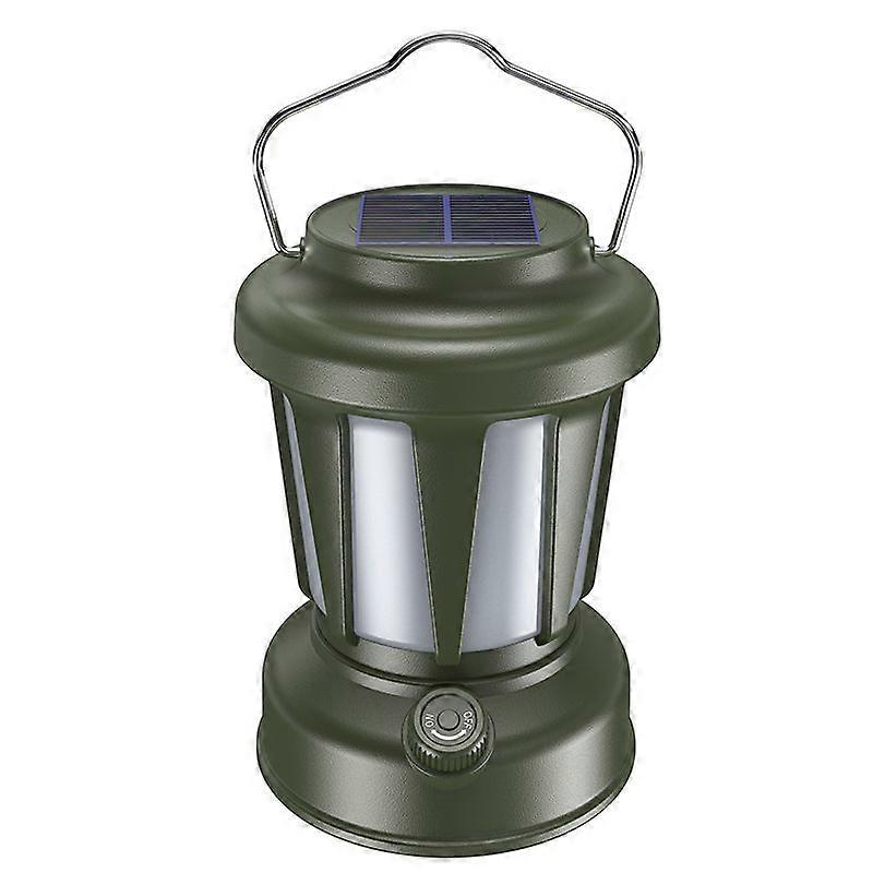Rechargeable Solar Flame Design Camping Lantern with Waterproof Features, Lightweight Build, and Adjustable Brightness for Outdoors