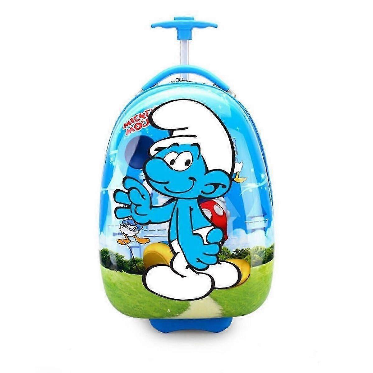 أطفال الكرتون عربة حقيبة مدرسية 16 بوصة بعجلات حقيبة ظهر صلبة شل المتداول حقيبة الظهر