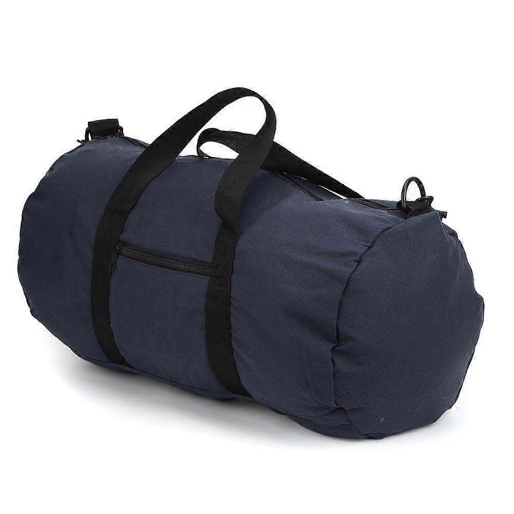 SQCLV KS3 Canvas Durable Navy Portable Travelling Bag Fitness Unisex Single Shoulder Sports Pack