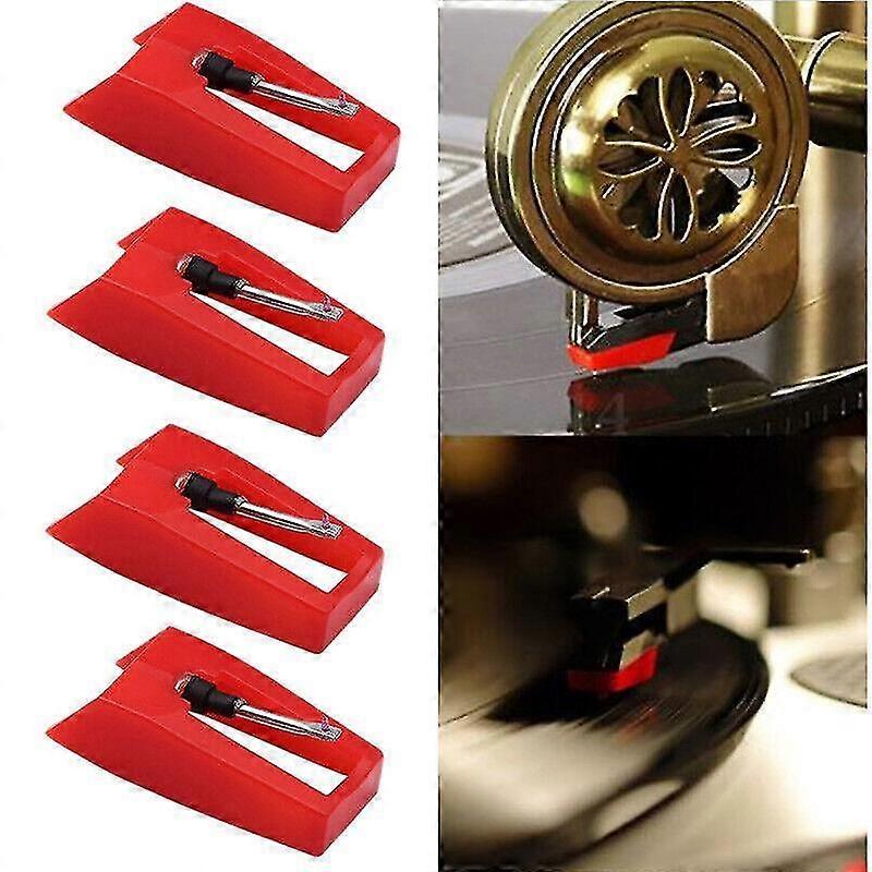 4 Pcs Needle Turntable Replacement Stylus for Vinyl Record Player