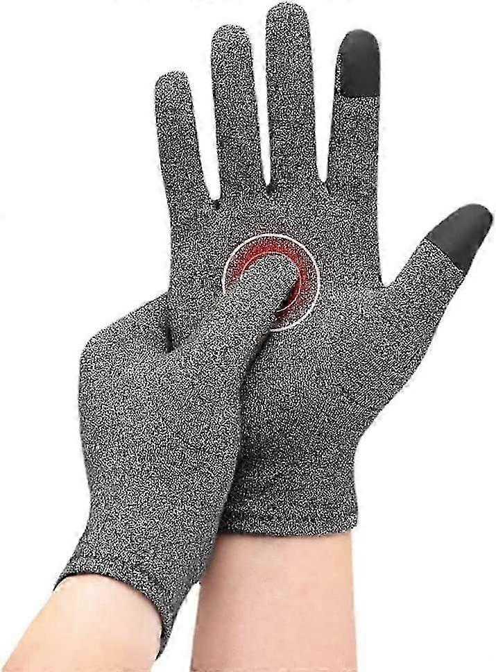 Winter Gloves with Elastic Cuff Arthritis Gloves for Wrist and Thumb Pressure Relief Touchscreen Gloves,L