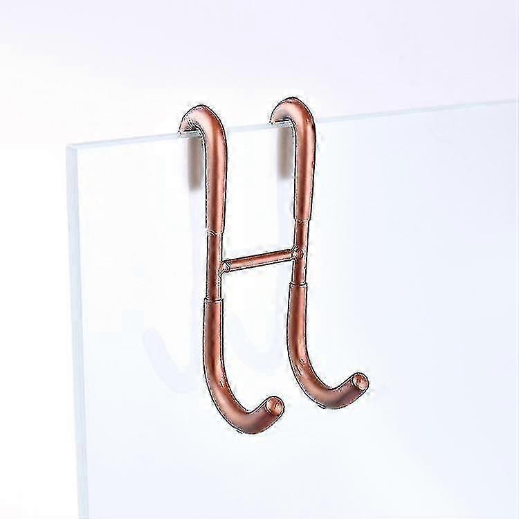 1 Pack Shower Glass Door Hooks, Matte Plating, 304 Stainless Steel Hanger Hooks, Frameless (red Bronze) f26