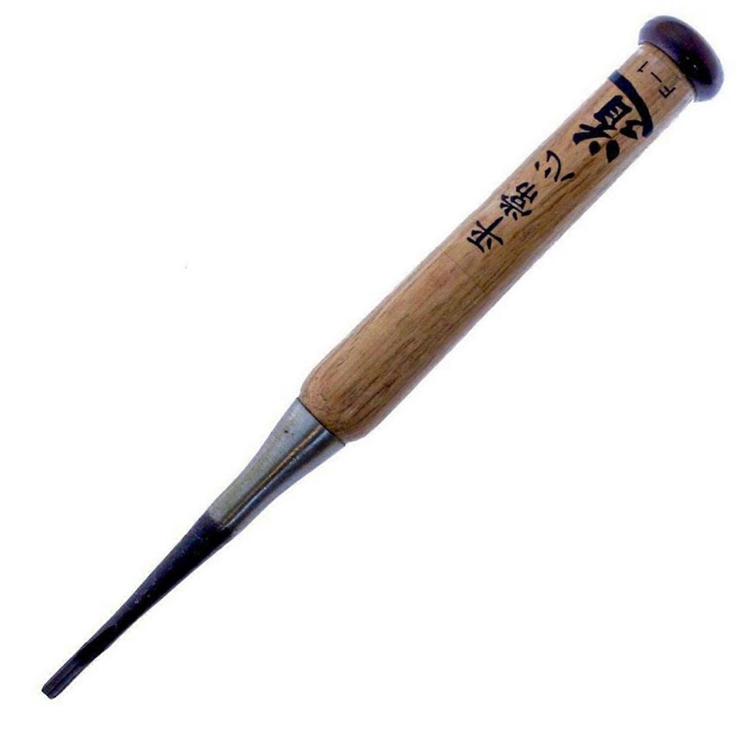 Michihamono Small 3mm Wood Carving Tool F-1 Socket V Gouge Shortbent Chisel