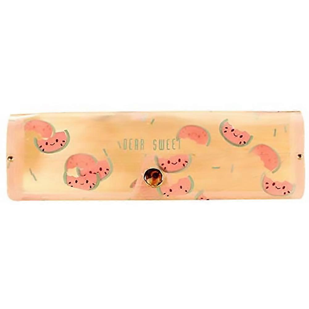 Transparent glasses case soft protector glasses case holder watermelon