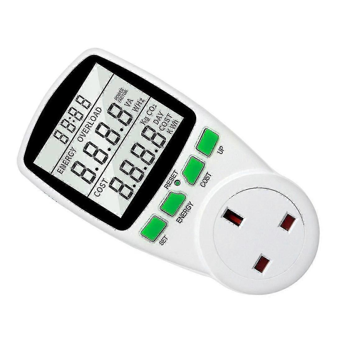 Electricity Power Meter Wattmeter Lcd Energy Socket Analyzer Eu Plug