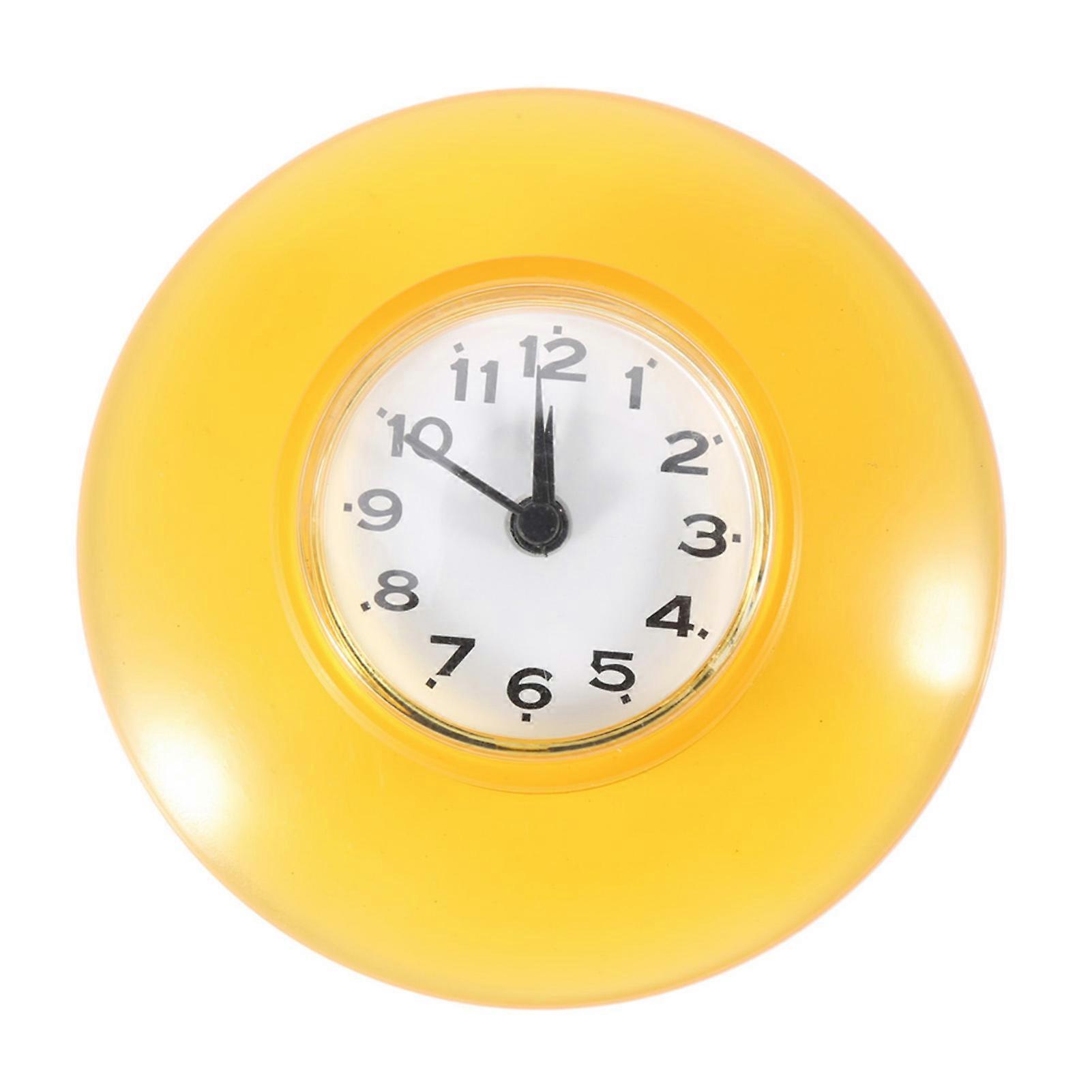Bathroom Kitchen Mirror Suction Wall Clock Quartz Movement Suction Cup Mount Shower Clock Decor