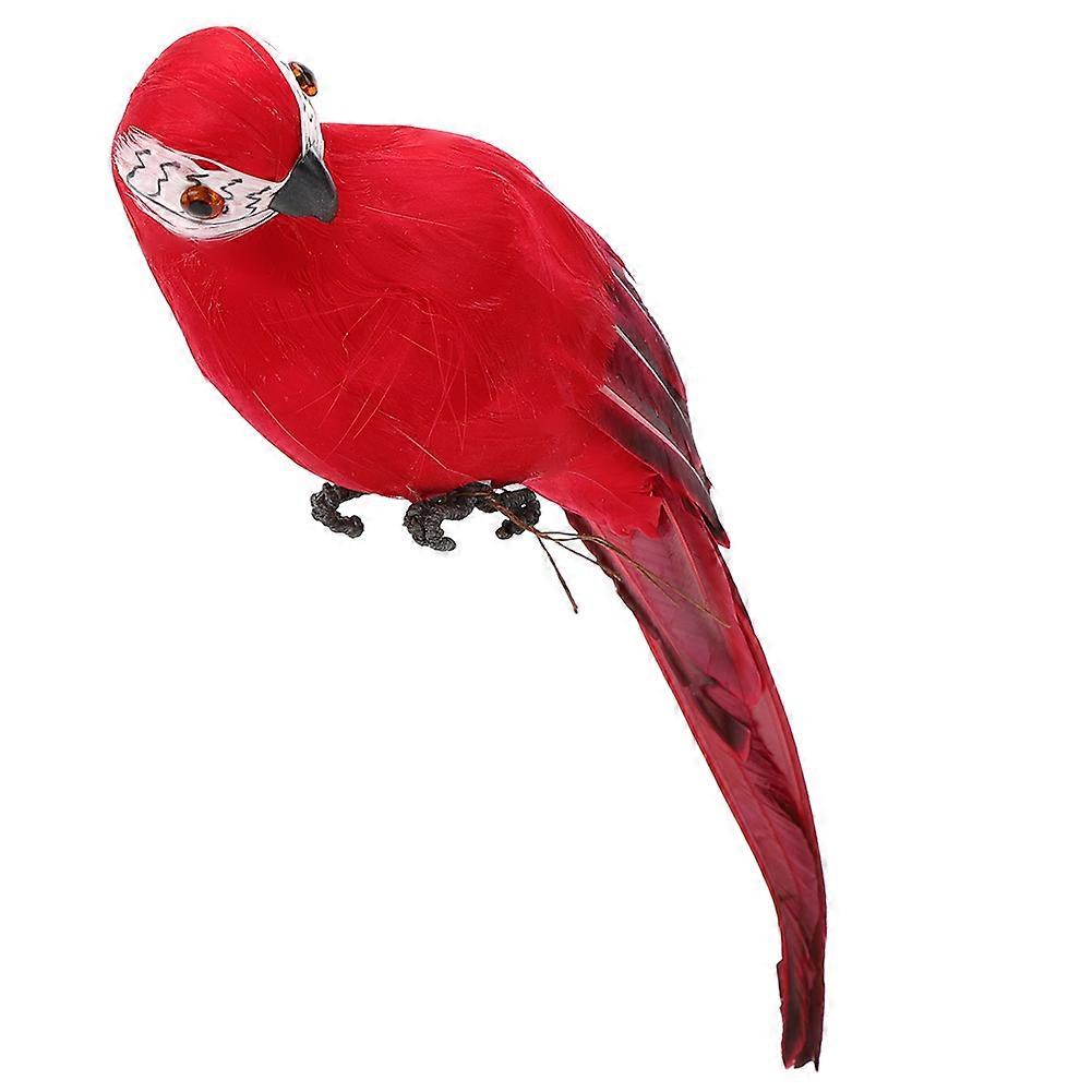 35cm Artificial Parrot Decor Simulation Bird for Garden Home Decoration - Realistic Tropical Style in Vibrant Colors