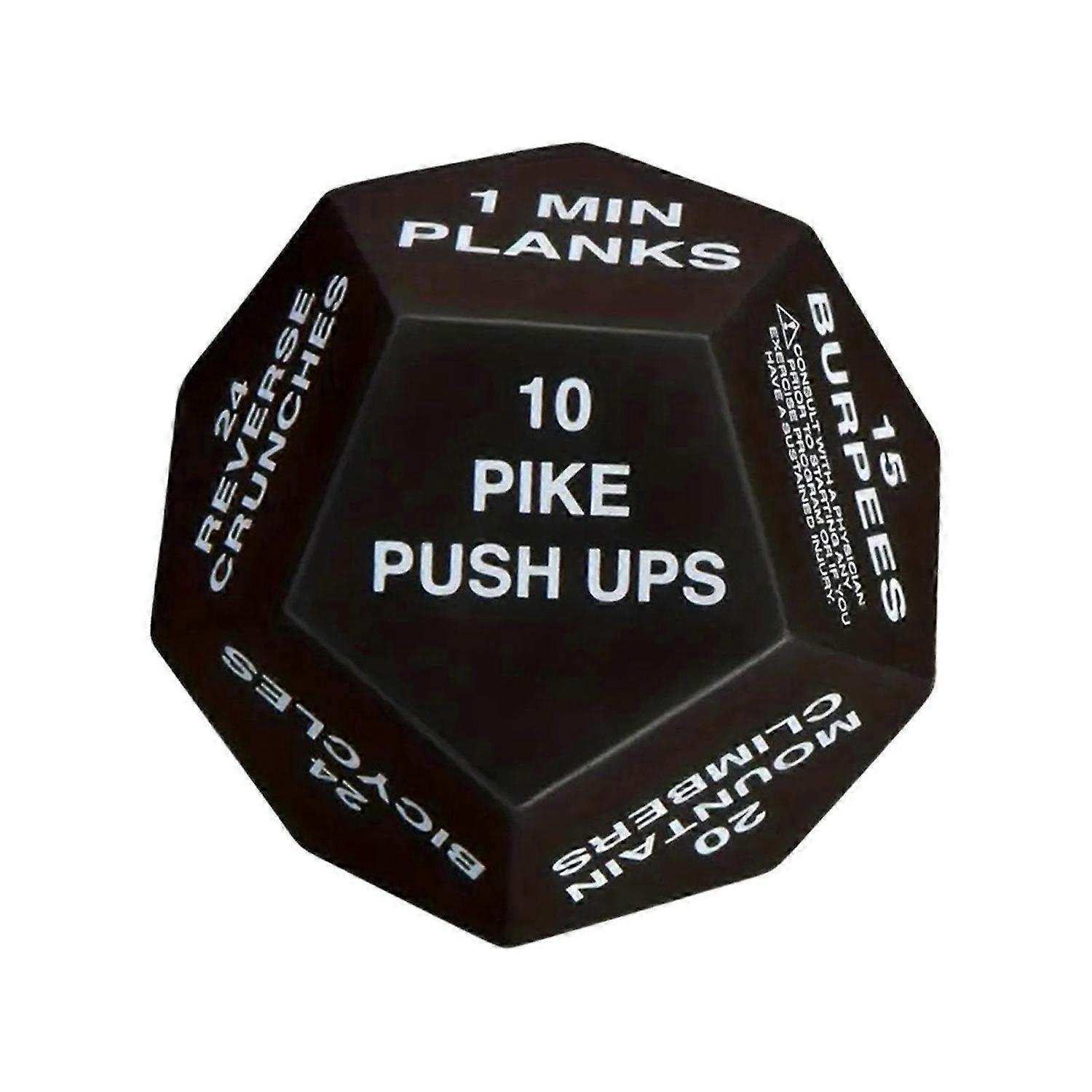 Workout Dice Fitness Challenge Dice 4 Inches in Diameter 12 Sided Dice Yoga Exercise Dice Bodyweight