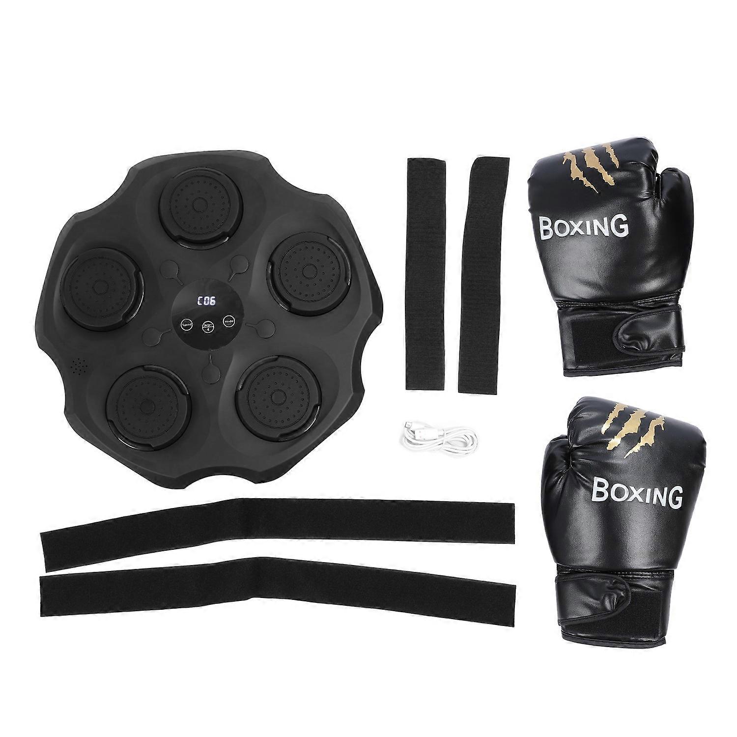 Music Boxing Machine Children Electronic Boxing Target Workout Punching Equipment with 1 Pair Thicke