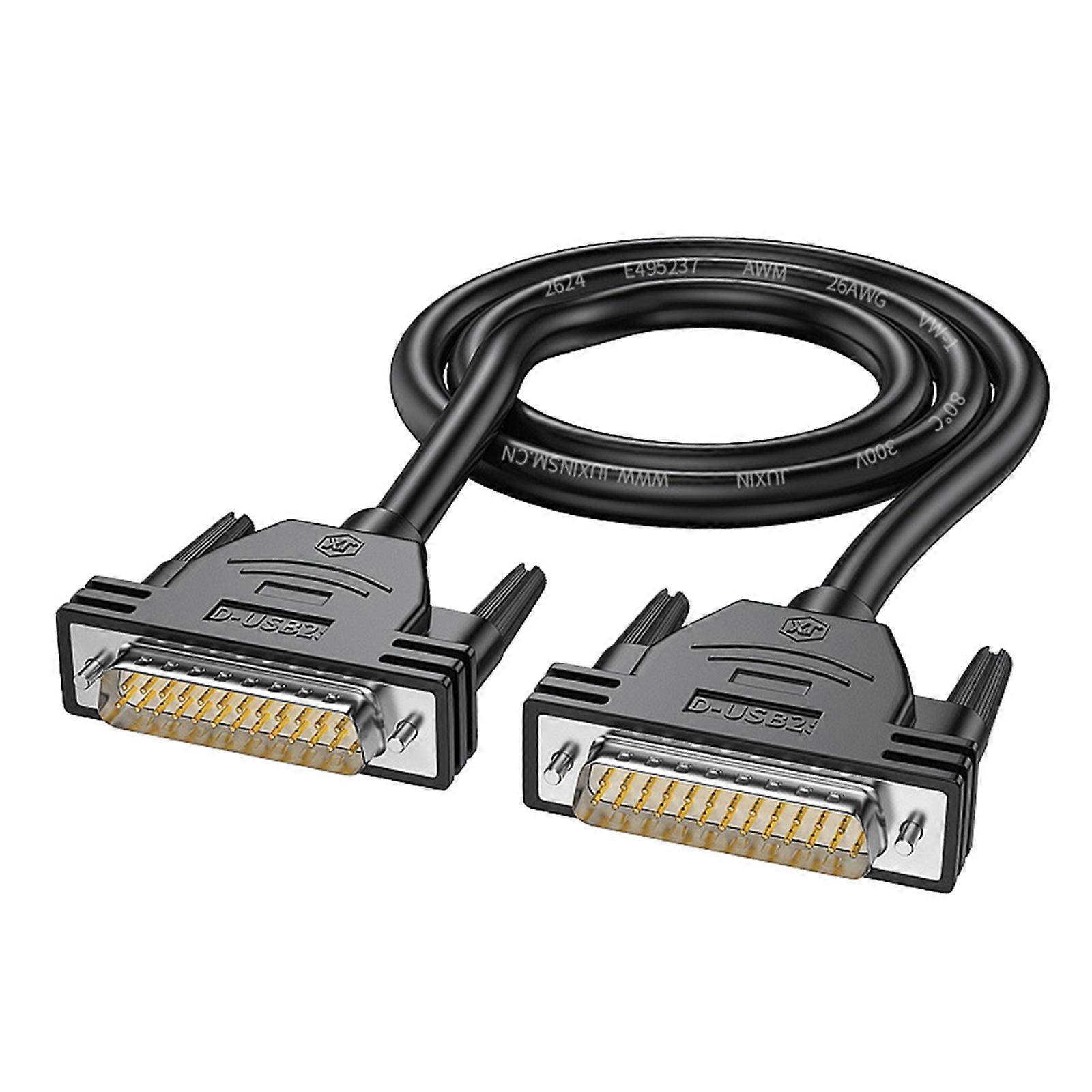 DB25 Extension Cable 25Pin Male/Female Connectors Wire Line 26AWG Stable Data Transfer for Printers Aviation