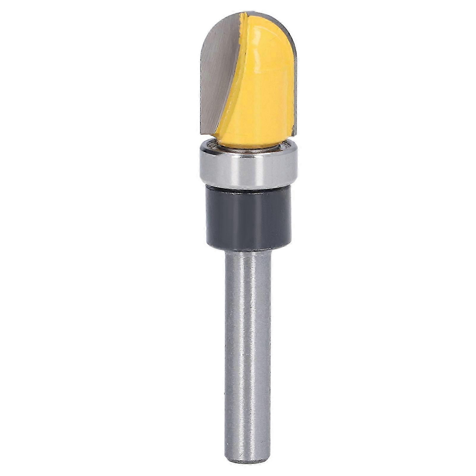 Flush Trim Router Bit 45 Steel PTFE Coating for Drawers & Garden Bottom 6mmx1/2"