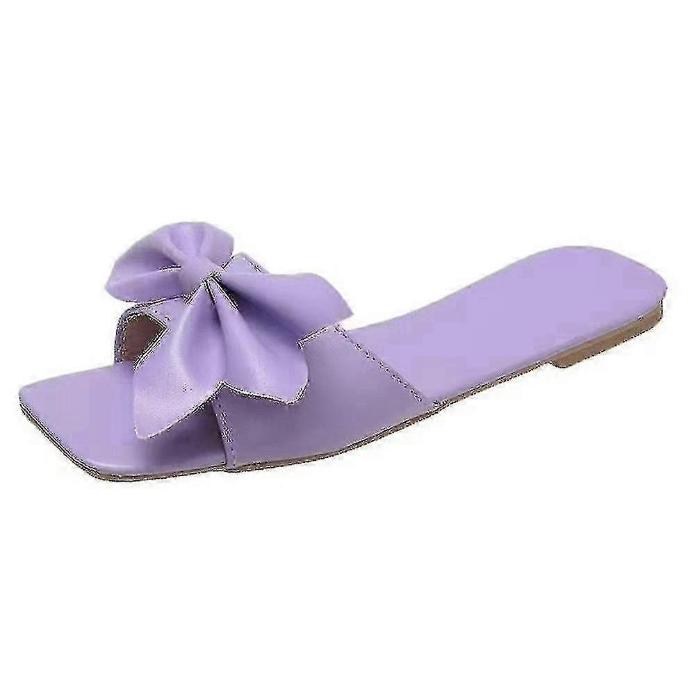 Women's Bowknot Flat Sandals Casual Beach Comfort