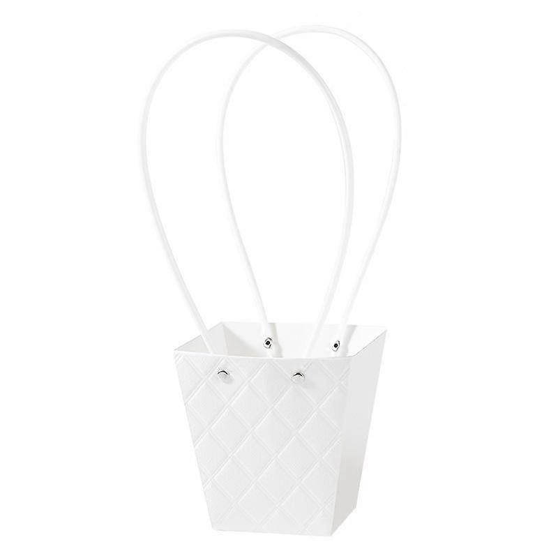 1PC Rose Flower Kraft Paper Flower Packaging Bag With Handle Flower Box Gift Bag Birthday