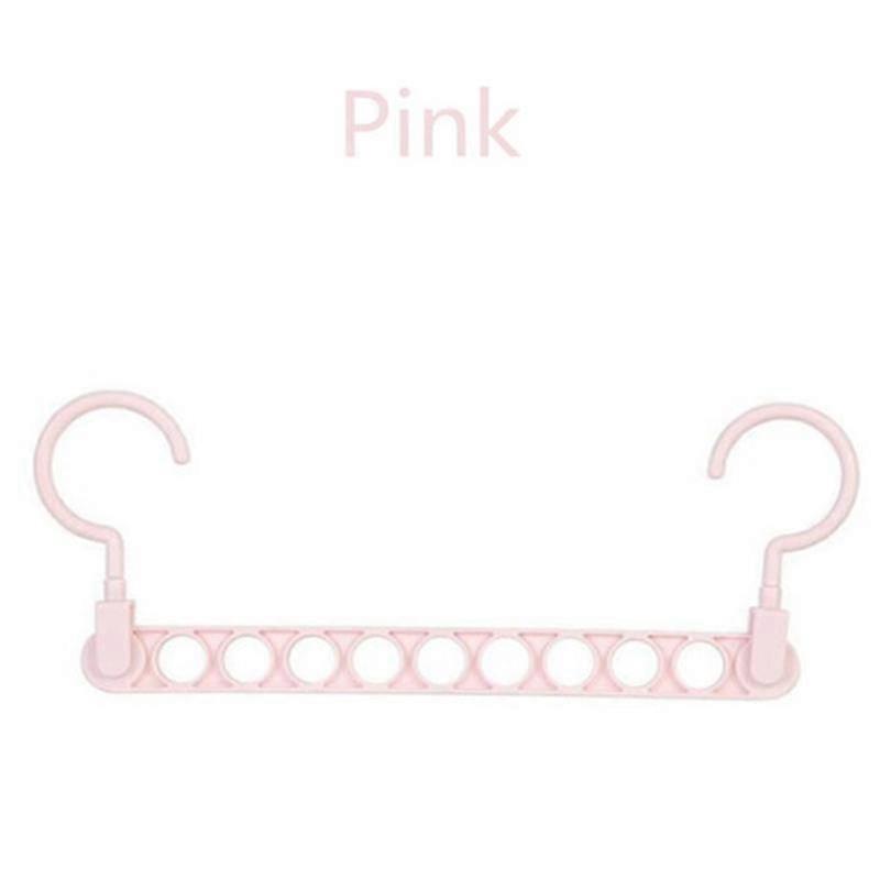 9 Hole Magic Clothes Hanger Multifunction Folding Hanger Rotating Clothes Hanger