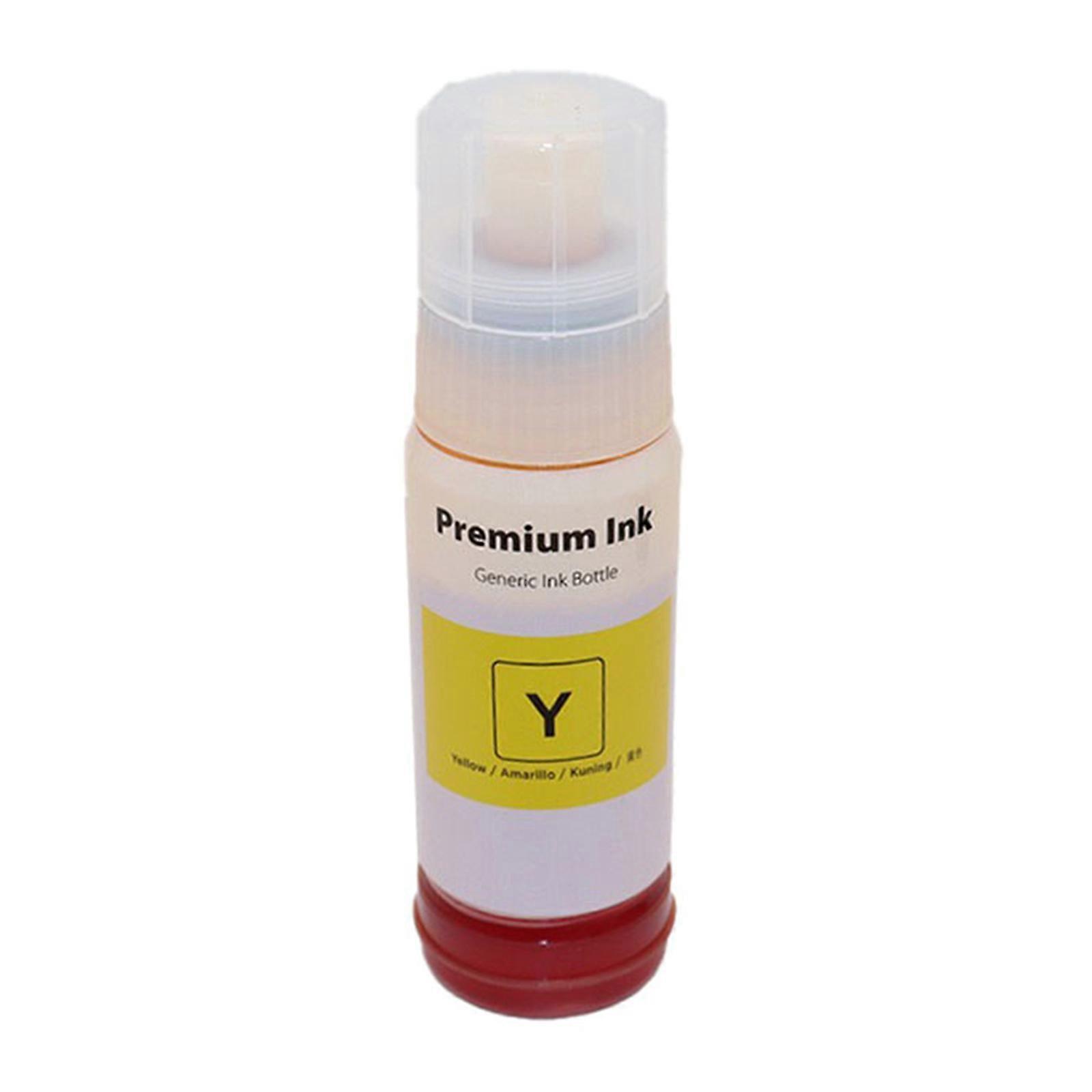 70ML Refill Refilling Dye Ink for L3258 L3251 L3118 L3119 L1218 L1258 L3151 L3156 Models, Smooth Yellow