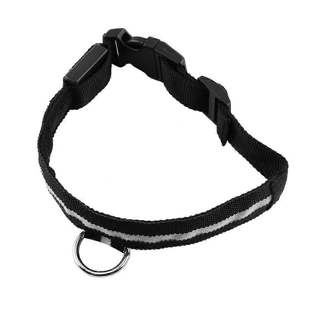 Adjustable USB Rechargeable LED Multicolor Dog Collar for Pets - Flashing Light, Medium Size, Durable Material