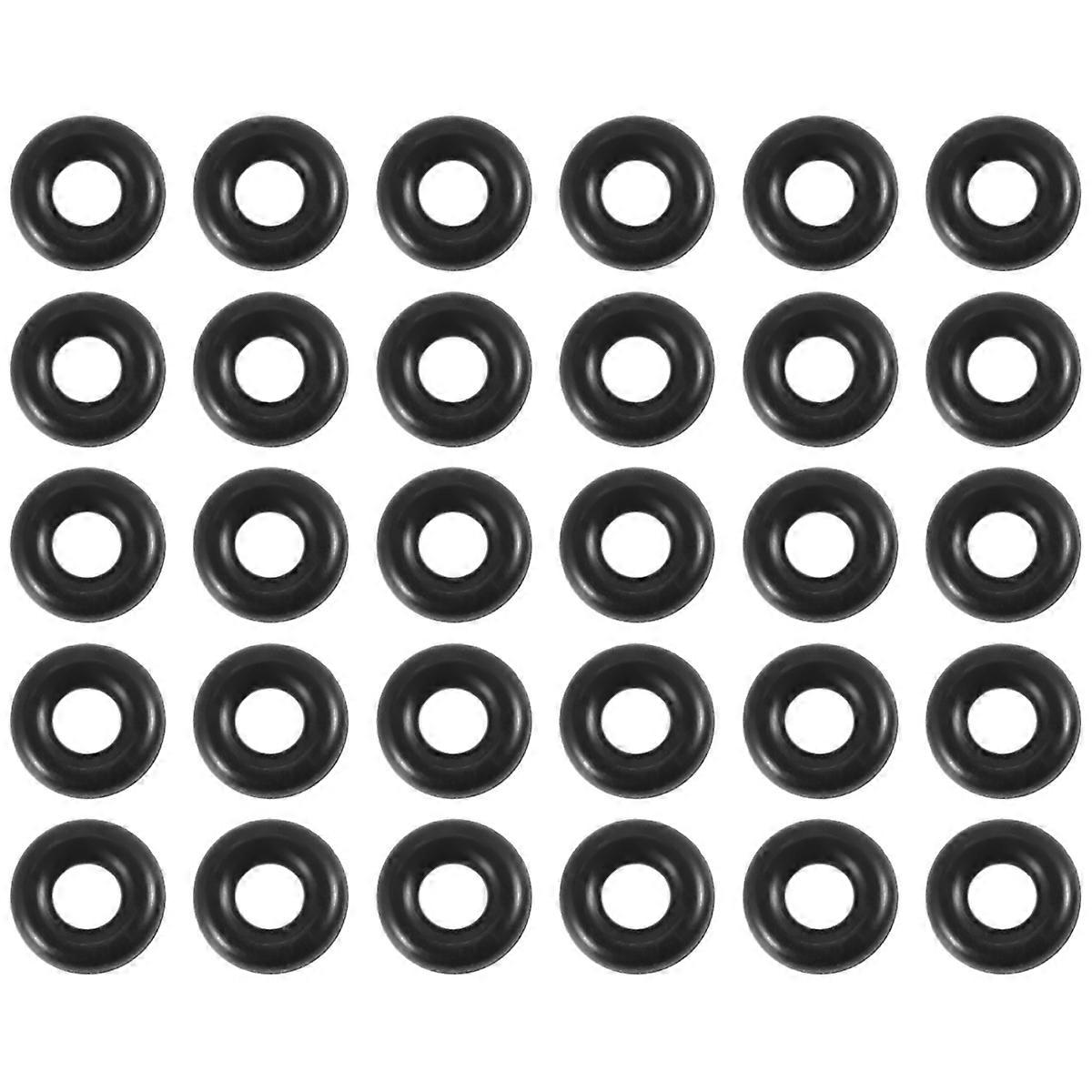 30 Pcs 2.5mm x 6.5mm x 2mm Rubber O Rings for Worm Fishing