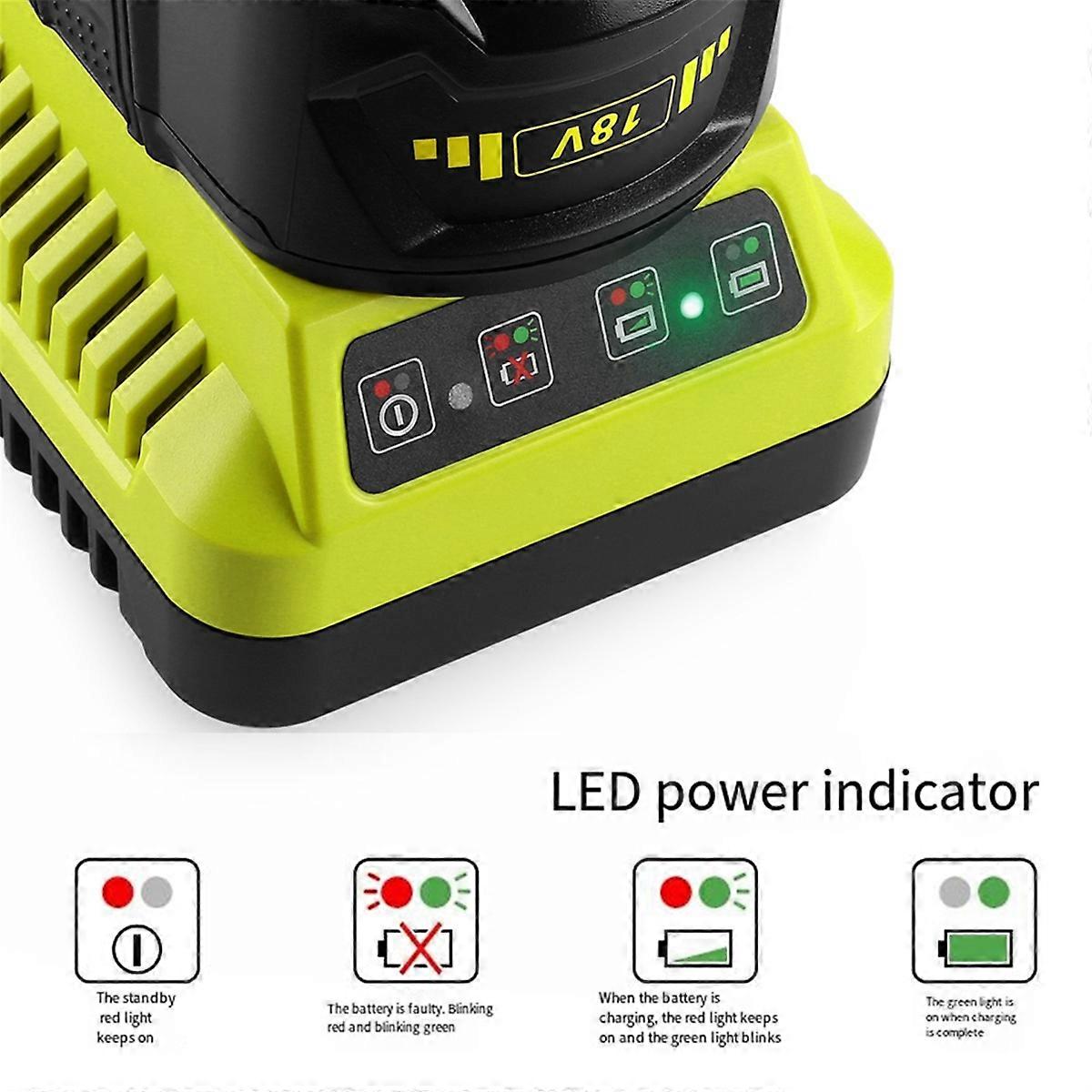 P117 Battery Charger 12V-18V Replacement for Ryobi Li-Lon 3A EU Plug
