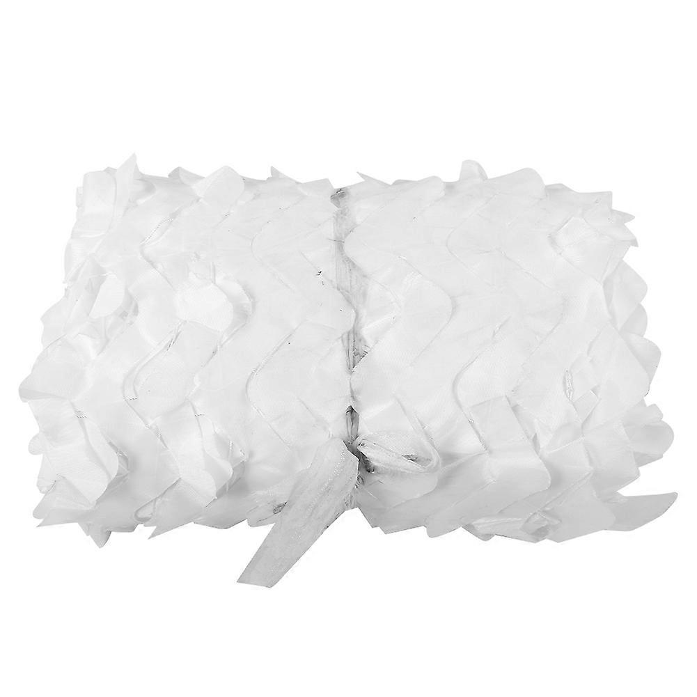 Outdoor Military Camouflage Netting for Hunting Shooting Camping Sunscreen Net Shelter(White 2*4)