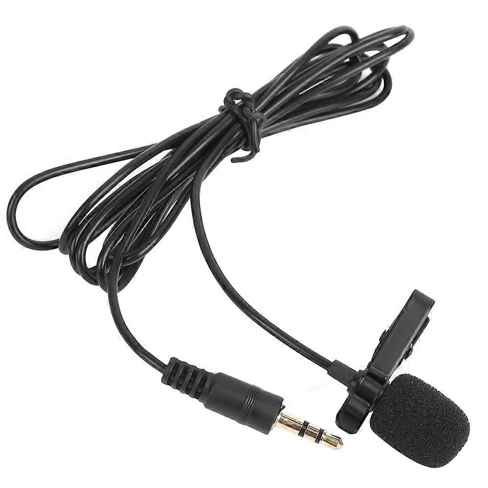 1.5M Collar Clip Condenser Recording Microphone for PC Notebook Computer Amplifier
