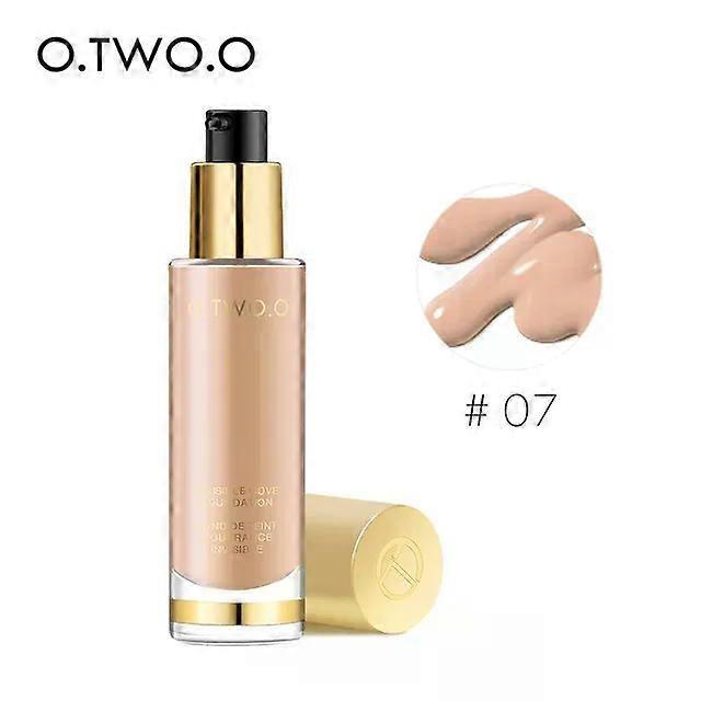 Shibingsheng O.TWO.O Liquid Foundation Smooth Invisible Pores Conceal Flawless Makeup Base 8 Colors Waterproof Face Cosmetics 30ml