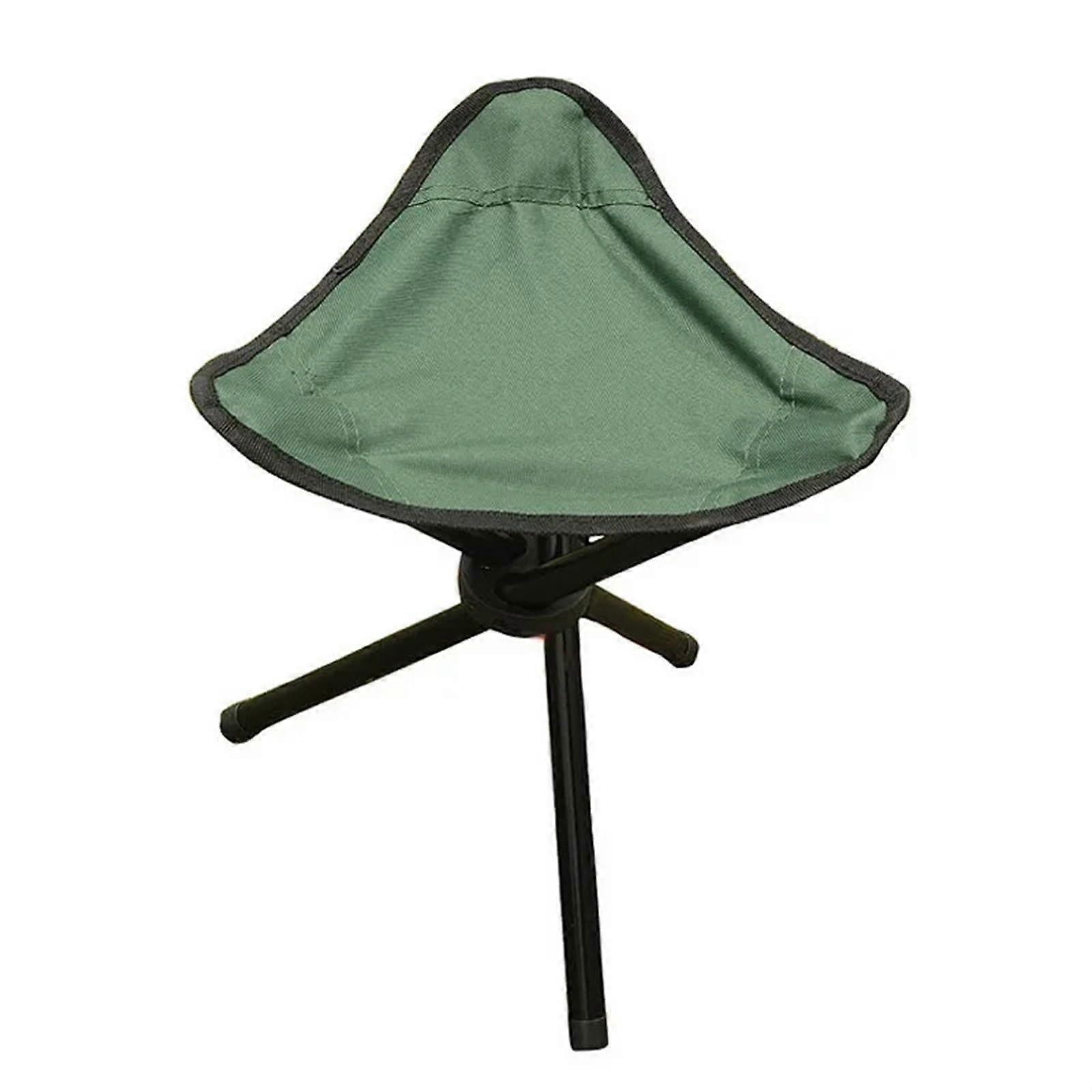 Outdoor Folding Chair Small Stool - Green Lightweight Camping Fishing Beach Chair, Portable and Compact Design
