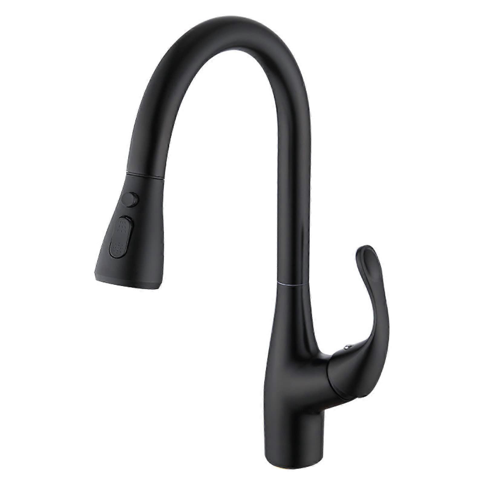 Kitchen Faucet with Pull Down Sprayer,Single Handle Hot and Cold Water Mixer with 2 Spout Modes,Brass Kitchen Sink Faucets