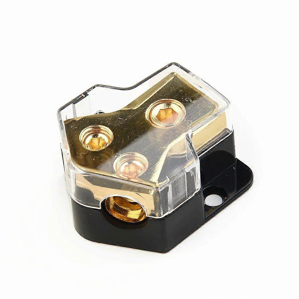 2 Way Power Distribution Block Power/Ground Splitter 2/4/8 Gauge AWG For Car Aud WH Car Audio Stereo Amp Distribution Connector